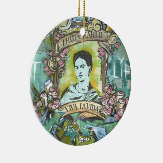 Frida Kahlo Graffiti Keramik Ornament (Rechts)