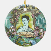 Frida Kahlo Graffiti Keramik Ornament (Hinten)