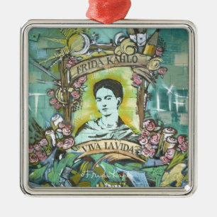 Frida Kahlo Graffiti Silbernes Ornament