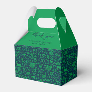 Frida Kahlo | Green & Navy Floral Pattern Geschenkschachtel