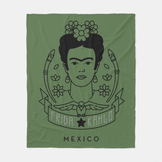 Frida Kahlo | Heldin Fleecedecke (Vorderseite)