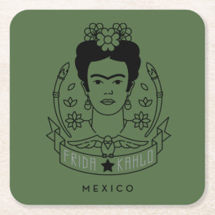 Frida Kahlo Heldin Rechteckiger Pappuntersetzer