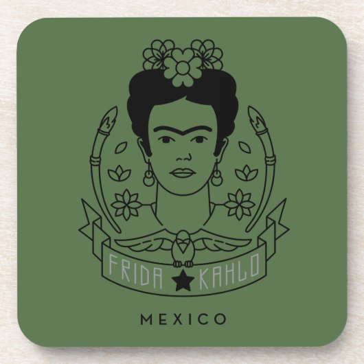 Frida Kahlo | Heldin Untersetzer (Vorderseite)