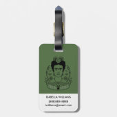 Frida Kahlo | Heroína Gepäckanhänger (Rückseite vertikal)