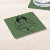 Frida Kahlo | Heroína Rechteckiger Pappuntersetzer (angewinkelt)