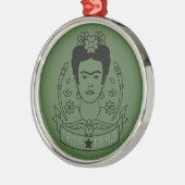 Frida Kahlo | Heroína Silbernes Ornament (Links)