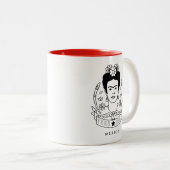 Frida Kahlo | Heroína Zweifarbige Tasse (VorderseiteRechts)