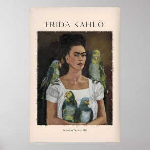 Frida Kahlo Ich und meine Papageien Selbstporträt Poster