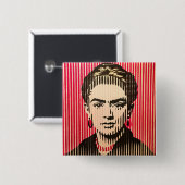 Frida Kahlo im BAUHAUS-Stil Button (Vorne & Hinten)