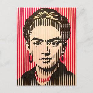Frida Kahlo im BAUHAUS-Stil Postkarte