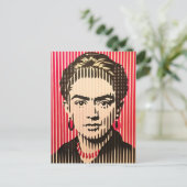 Frida Kahlo im BAUHAUS-Stil Postkarte (Stehend Vorderseite)