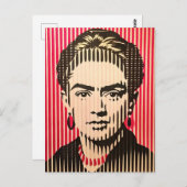 Frida Kahlo im BAUHAUS-Stil Postkarte (Vorne/Hinten)