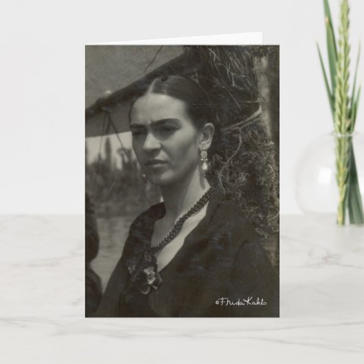 Frida Kahlo im Schwarzen Karte (Vorderseite)