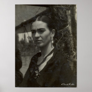 Frida Kahlo in Black Poster
