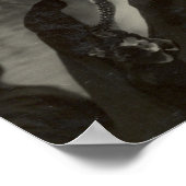 Frida Kahlo in Black Poster (Ecke)