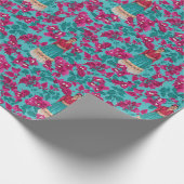 Frida Kahlo in Pink Bougainvillea Geschenkpapier (Ecke)