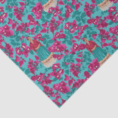 Frida Kahlo in Pink Bougainvillea Seidenpapier (Detail)