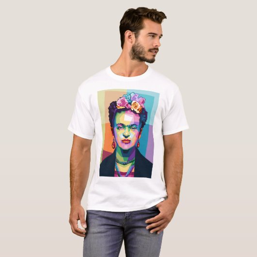 Frida Kahlo in WPAP T-Shirt (Vorne ganz)