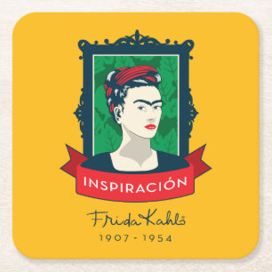 Frida Kahlo   Inspiración Rechteckiger Pappuntersetzer