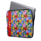 Frida Kahlo Inspiriert Monogram Laptopschutzhülle (Vorderseite Links)