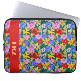 Frida Kahlo Inspiriert Monogram Laptopschutzhülle