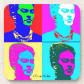 Frida Kahlo Inspiriert Portrait Getränkeuntersetzer (Vorderseite)