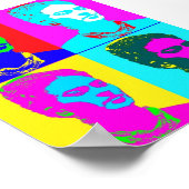 Frida Kahlo Inspiriert Portrait Poster (Ecke)