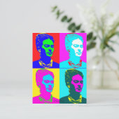 Frida Kahlo Inspiriert Portrait Postkarte (Stehend Vorderseite)