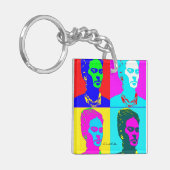 Frida Kahlo Inspiriert Portrait Schlüsselanhänger (Vorderseite links)