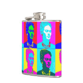 Frida Kahlo inspiriertes Porträt Flachmann (Links)