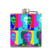 Frida Kahlo inspiriertes Porträt Flachmann (Rückseite)