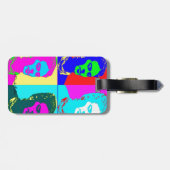 Frida Kahlo inspiriertes Porträt Gepäckanhänger (Rückseite horizontal)