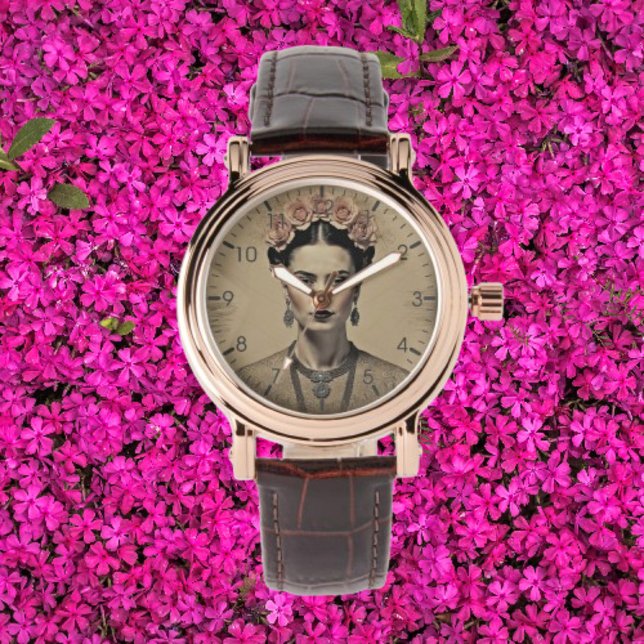 Frida Kahlo - Komplexe Doppelexposition Surreal Ar Armbanduhr (Von Creator hochgeladen)