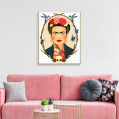 Frida Kahlo Leinwand (Insitu (Wohnzimmer))