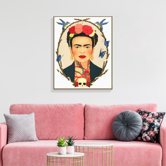 Frida Kahlo Leinwand (Insitu (Wohnzimmer))
