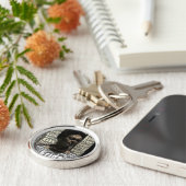 Frida Kahlo Lettering Portrait Schlüsselanhänger (Seite)