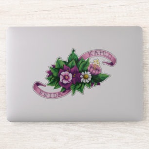 Frida Kahlo   lila Blumenblumenstrauß Aufkleber