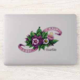 Frida Kahlo   lila Blumenblumenstrauß Aufkleber