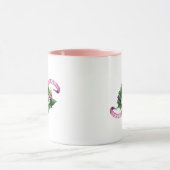 Frida Kahlo | lila Blumenblumenstrauß Tasse (Zentrum)