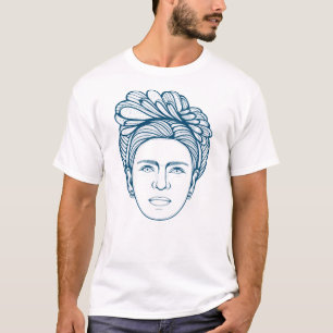 Frida Kahlo Line Art T-Shirt