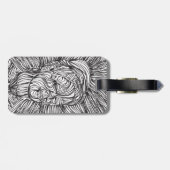 Frida Kahlo-Linien Porträt Gepäckanhänger (Rückseite horizontal)