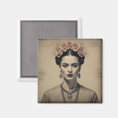 Frida Kahlo: Magnetkunst für ein Vintages Soul Magnet (Vorderseite/Rückseite)