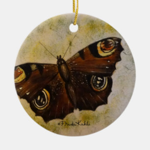 Frida Kahlo malte Schmetterling Keramikornament