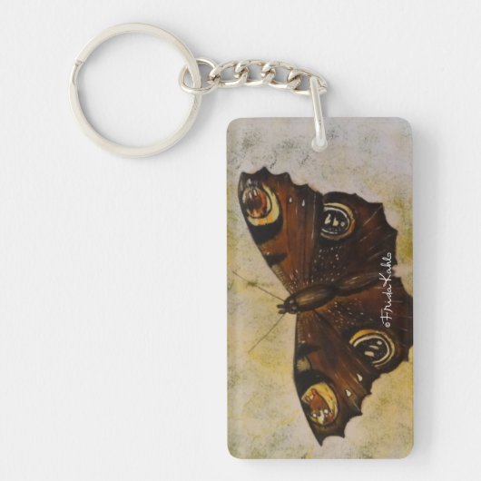 Frida Kahlo malte Schmetterling Schlüsselanhänger (Vorderseite)
