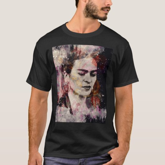 FRIDA KAHLO mexikanisches Feministenportrait Art T-Shirt (Vorderseite)