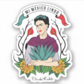 Frida Kahlo | Mi Mexico Lindo Aufkleber (Vorderseite)