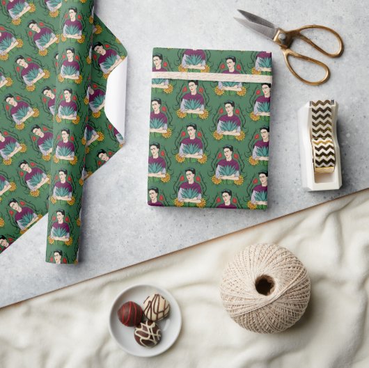 Frida Kahlo | Mi Mexico Lindo Muster Geschenkpapier (Kunsthandwerk)