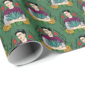 Frida Kahlo | Mi Mexico Lindo Pattern Geschenkpapier (Rolleneckpunkt)