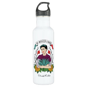 Frida Kahlo MI Mexiko Lindo Edelstahlflasche