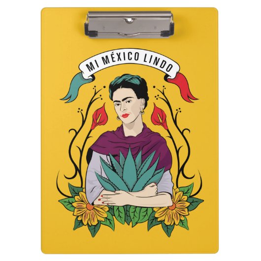 Frida Kahlo | MI Mexiko Lindo Klemmbrett (Vorderseite)